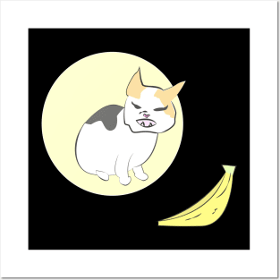 Smudge cat vs banana kitten meme Posters and Art